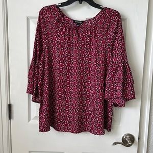 Roz and Ali print blouse size large